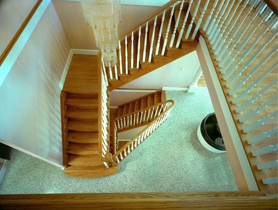Premium staircase with glass railing